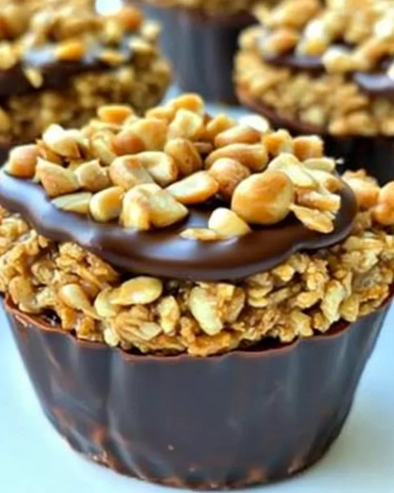 No Bake Peanut Butter Granola Cups