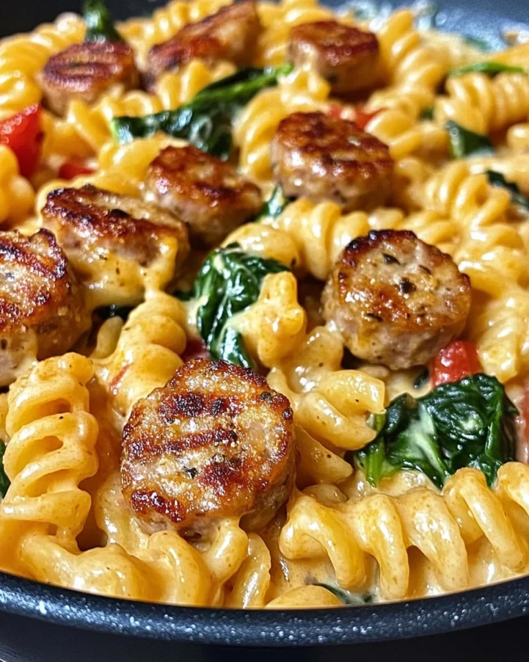 One-Pan White Cheddar Ranch Sausage Magic Pasta