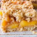 Peaches and Cream Crumble Bars