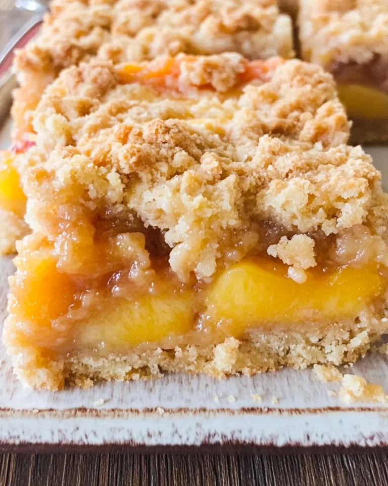 Peaches and Cream Crumble Bars