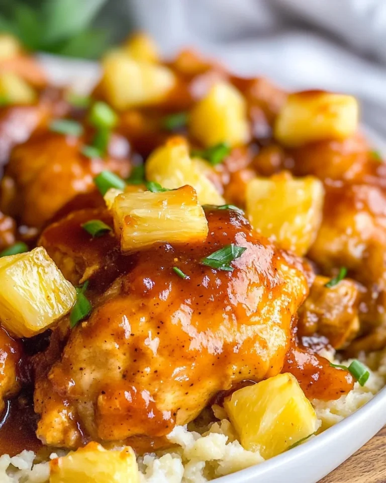 Pineapple Chicken | Crockpot Hawaiian BBQ Chicken