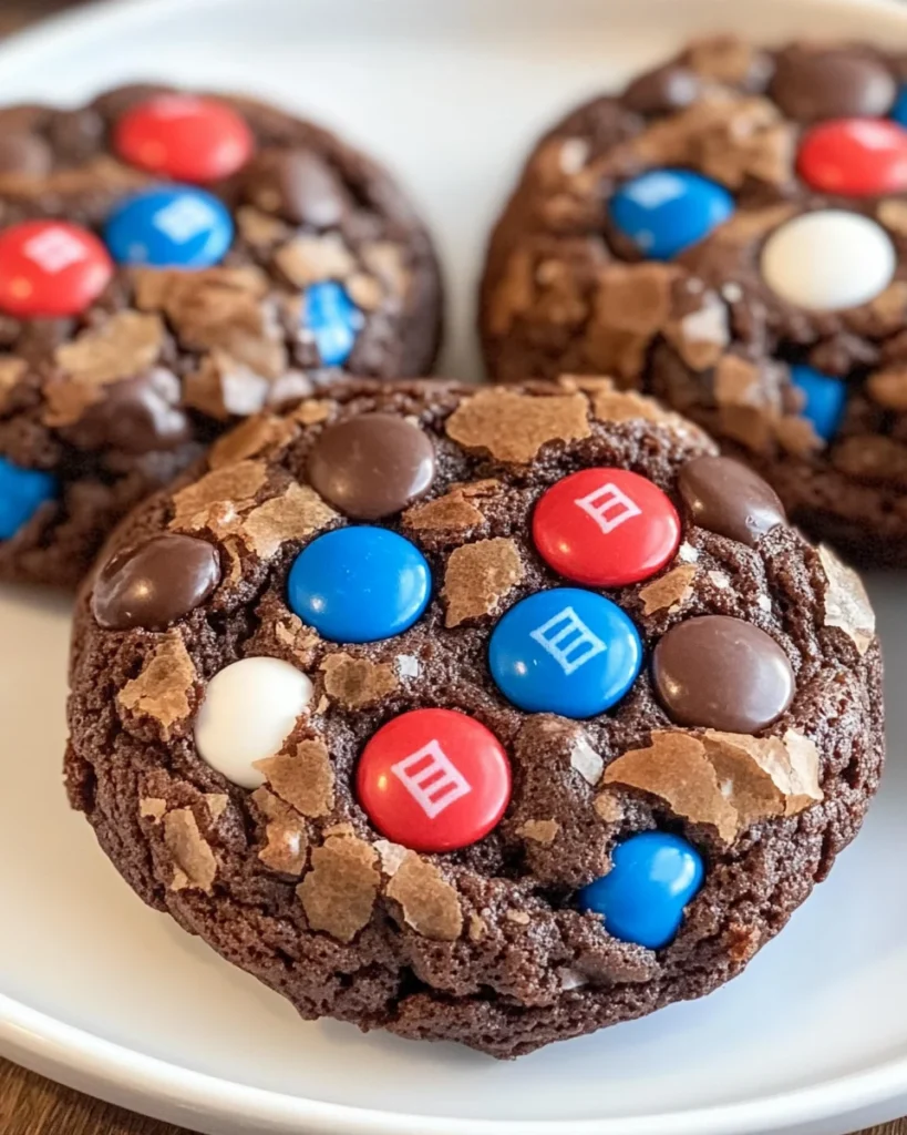 Red, White & Blue Brownie Cookies