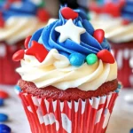 Red, White and Blue Cupcakes