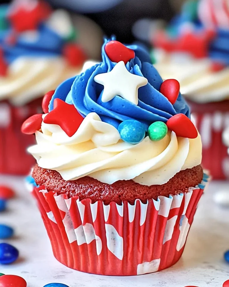 Red, White and Blue Cupcakes