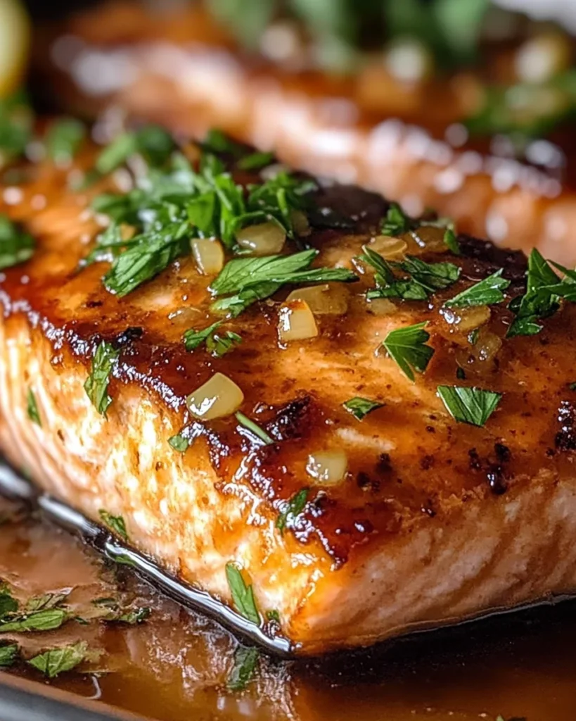 Salmon with Brown Sugar Garlic Glaze