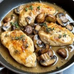 Skillet Chicken and Mushroom Wine Sauce
