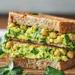 Smashed Chickpea Avocado Salad Sandwich