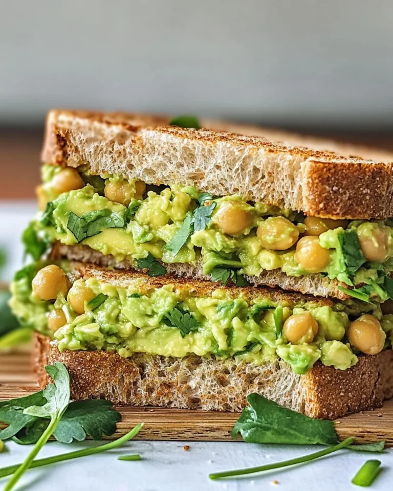 Smashed Chickpea Avocado Salad Sandwich