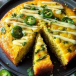 Spicy Sweet Jalapeño Cornbread with Zesty Lime Drizzle
